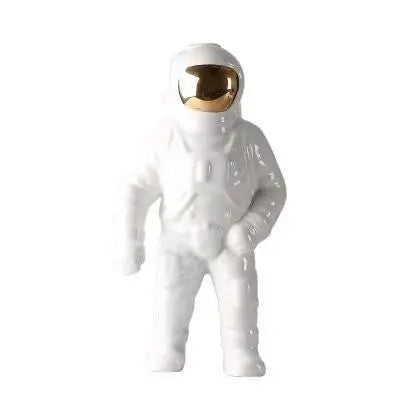 Decorative Astronaut Figurine with Floral Storage – Unique Home Accent
