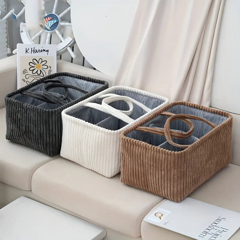 Polyester Compartment Storage Basket