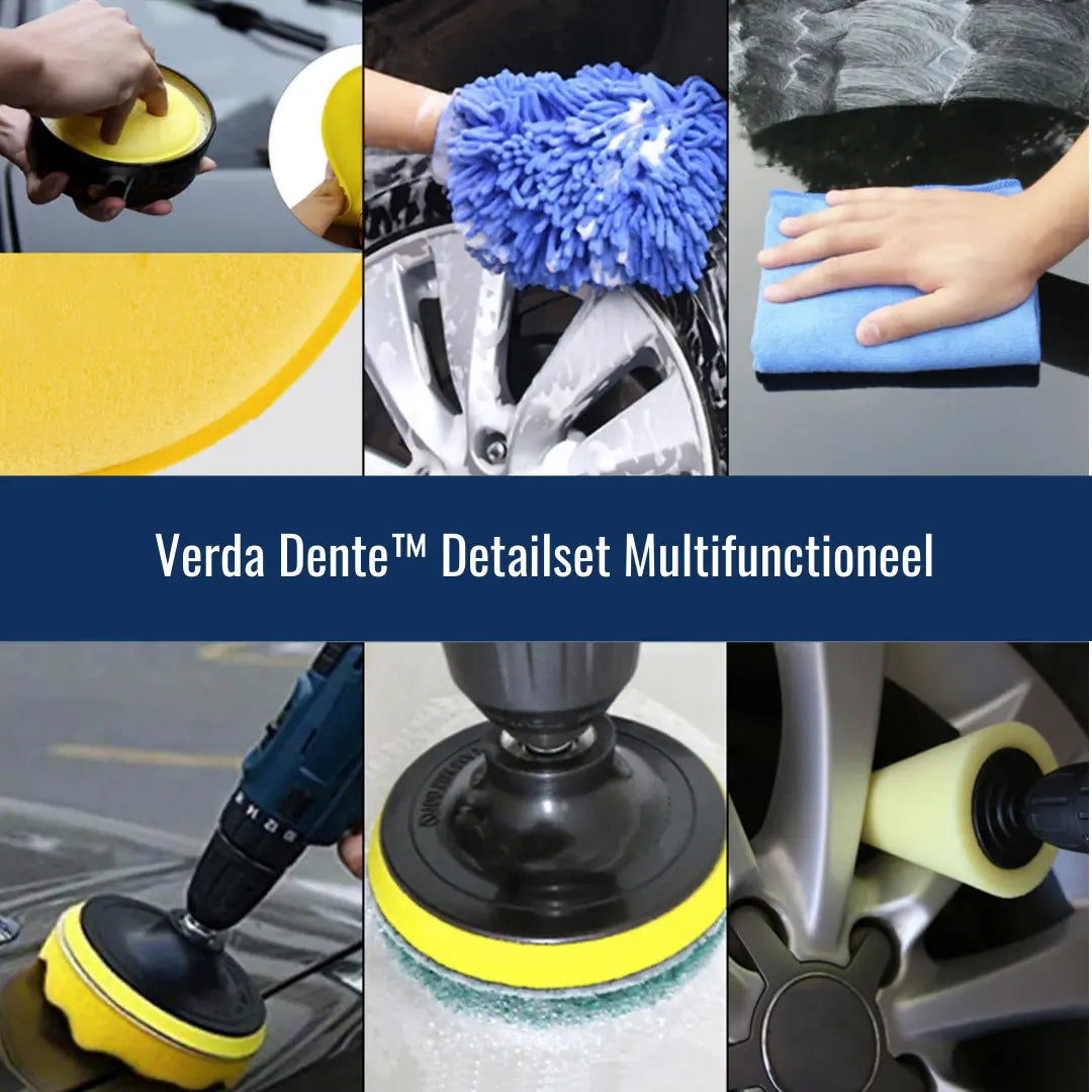 7-Piece Set of Car Cleaning Brushes – Gentle Bristles for All Angles