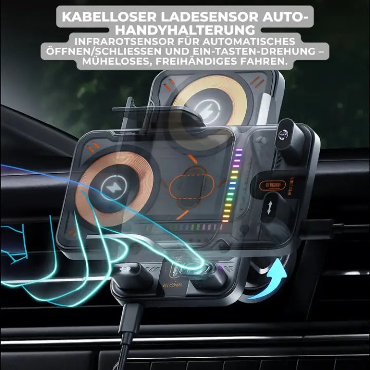 Wireless Charging Car Phone Mount for Mobile Devices