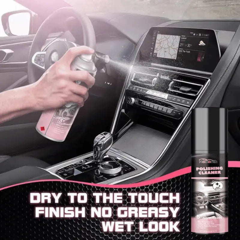 Polishing Spray for Car Interiors – Dry Finish Suitable for Plastic and Leather