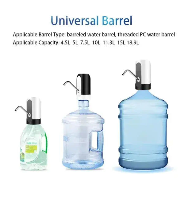Automatic USB Rechargeable Water Bottle Pump – Wireless Design
