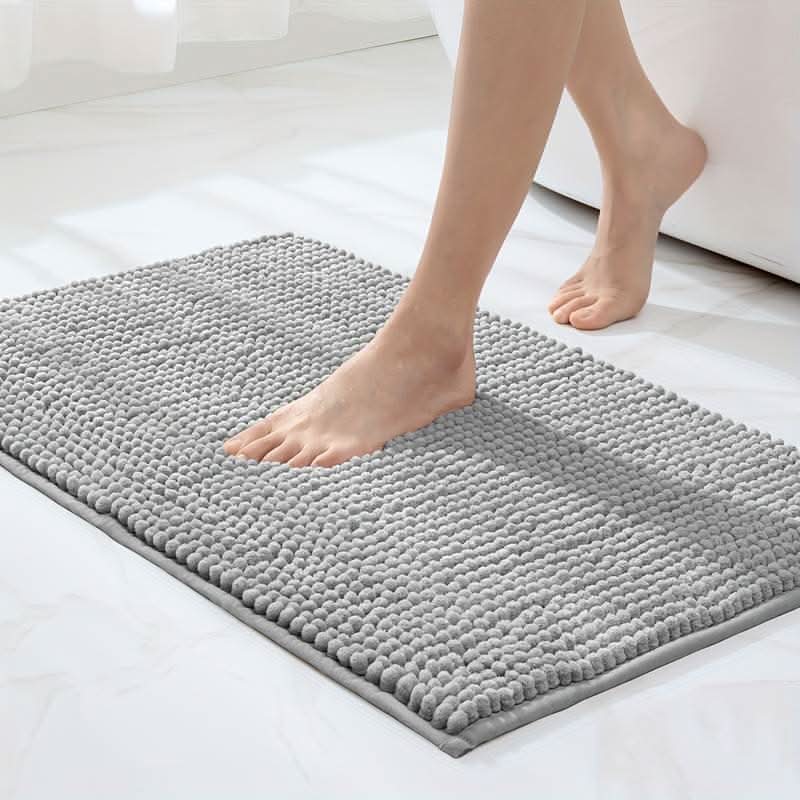 Non-Skid Chenille Bath Mat for Comfortable and Safe Use