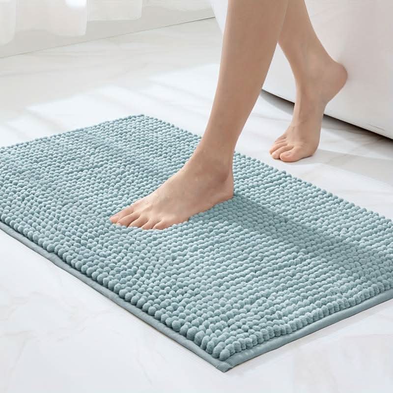 Non-Skid Chenille Bath Mat for Comfortable and Safe Use