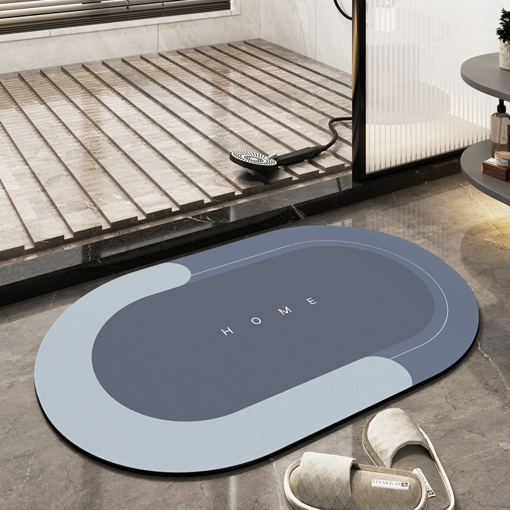 Quick-Drying Bath Mat | Highly Absorbent Microfiber | Non-Slip | Aqua Soft