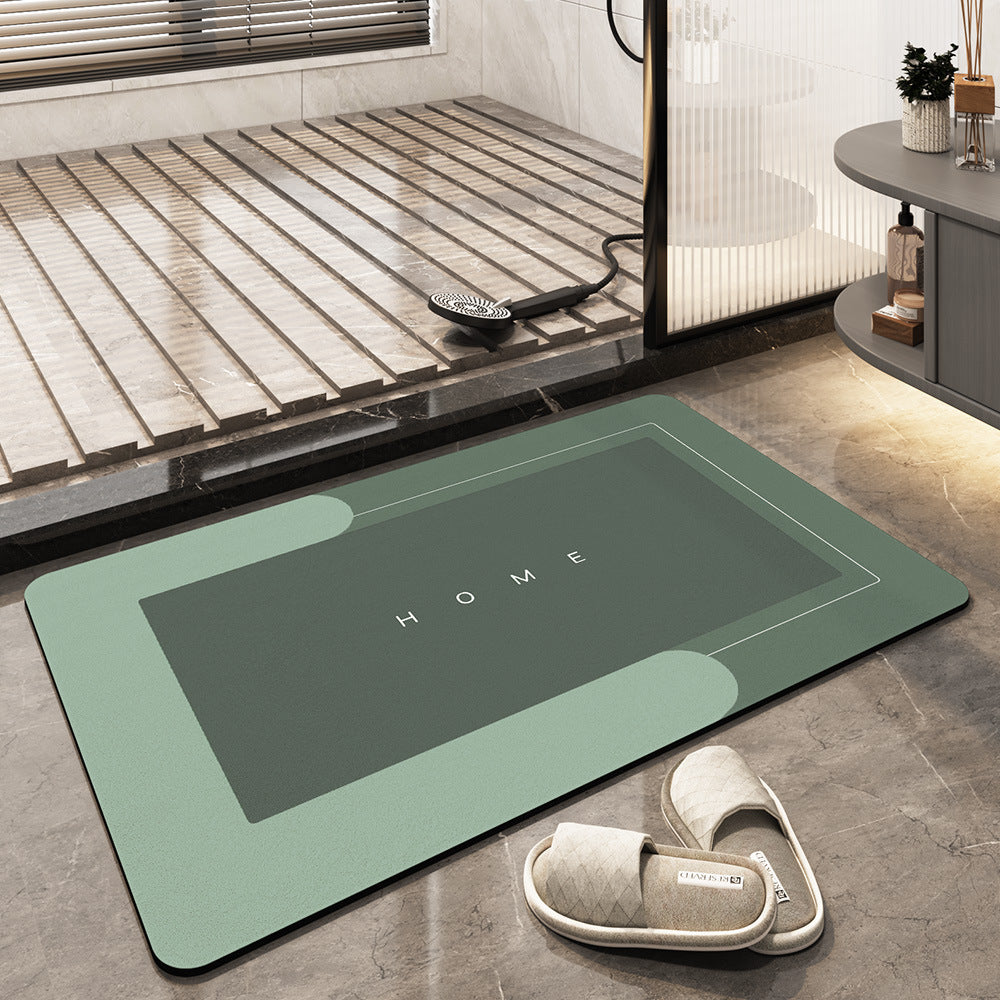 Quick-Drying Bath Mat | Highly Absorbent Microfiber | Non-Slip | Aqua Soft