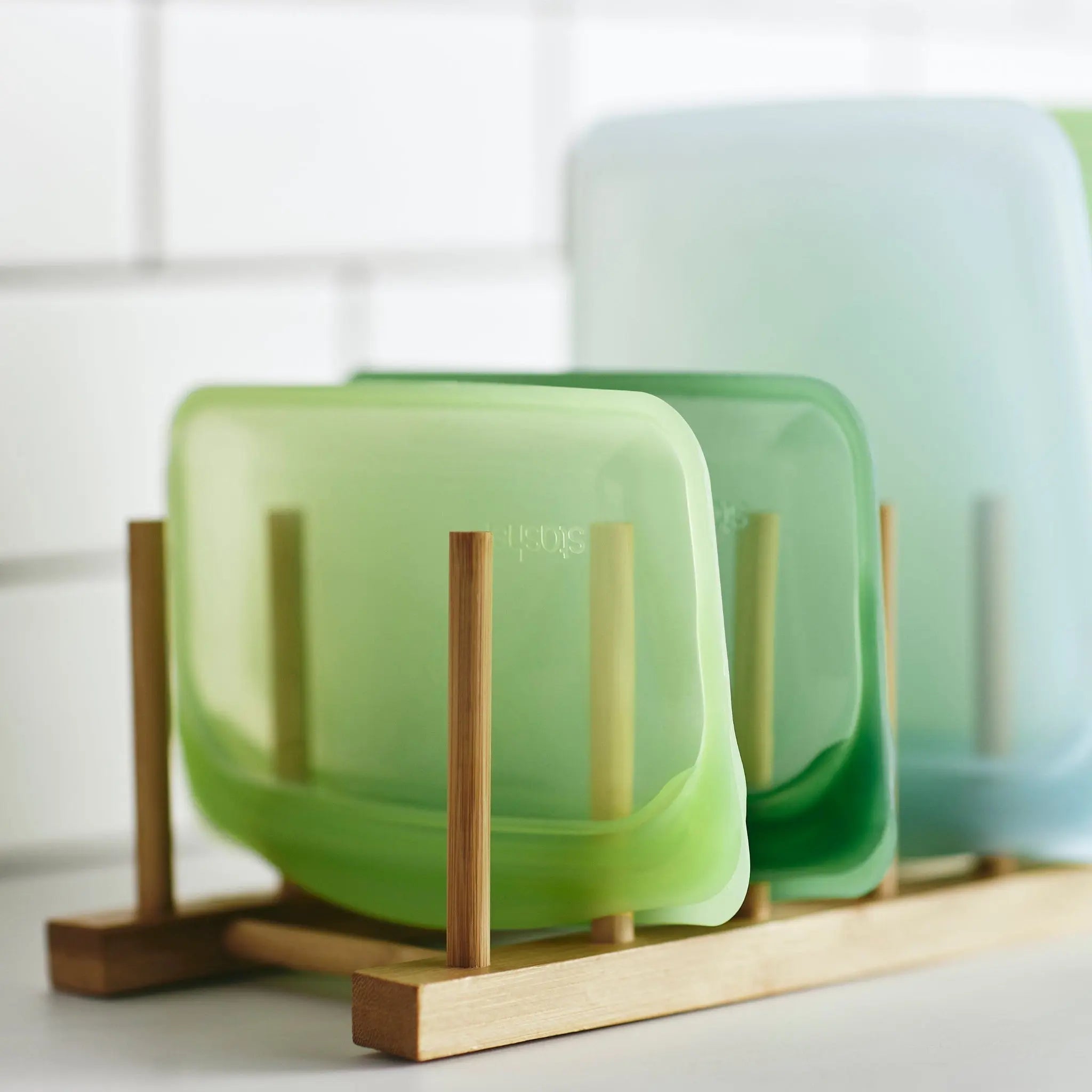 Kitchen Utensil Drainage Rack Made of Bamboo