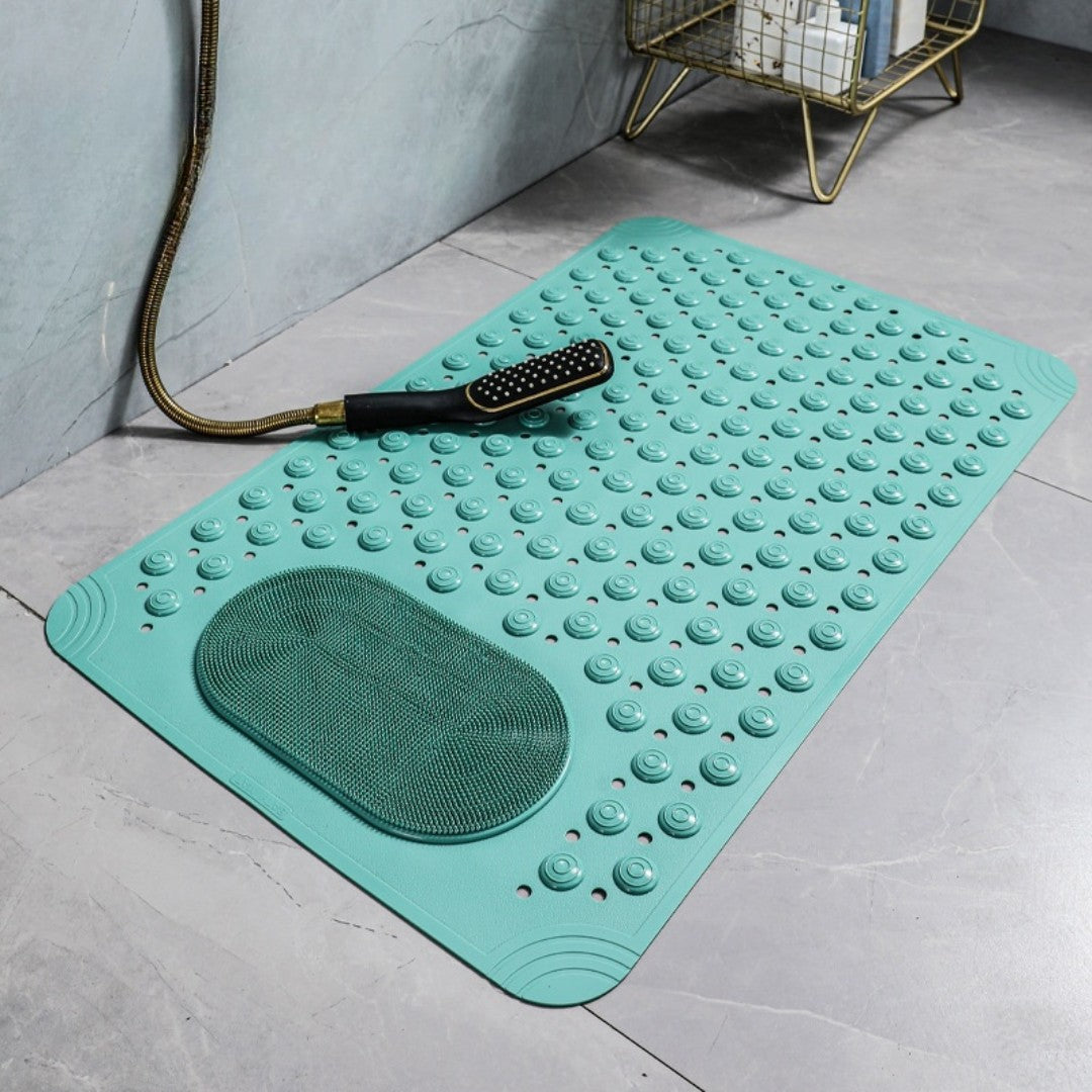 Non-Slip Bath Mat with Integrated Foot Scrubber – 360x690 mm