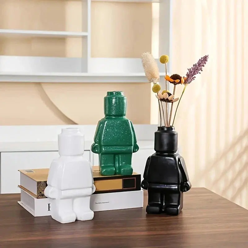 Contemporary Flowerpot Made of Building Blocks