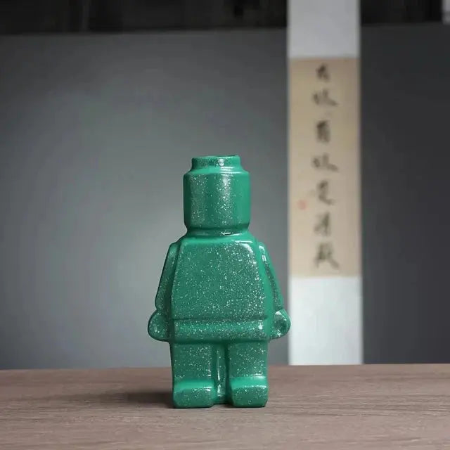 Contemporary Flowerpot Made of Building Blocks