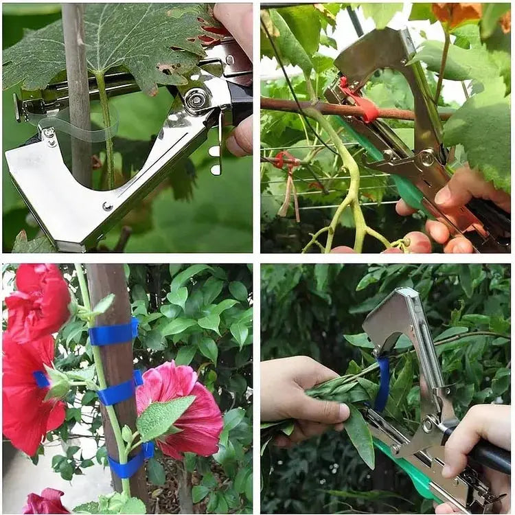 One-Handed Plant Tying Machine | Gentle Plant Fastening Tool