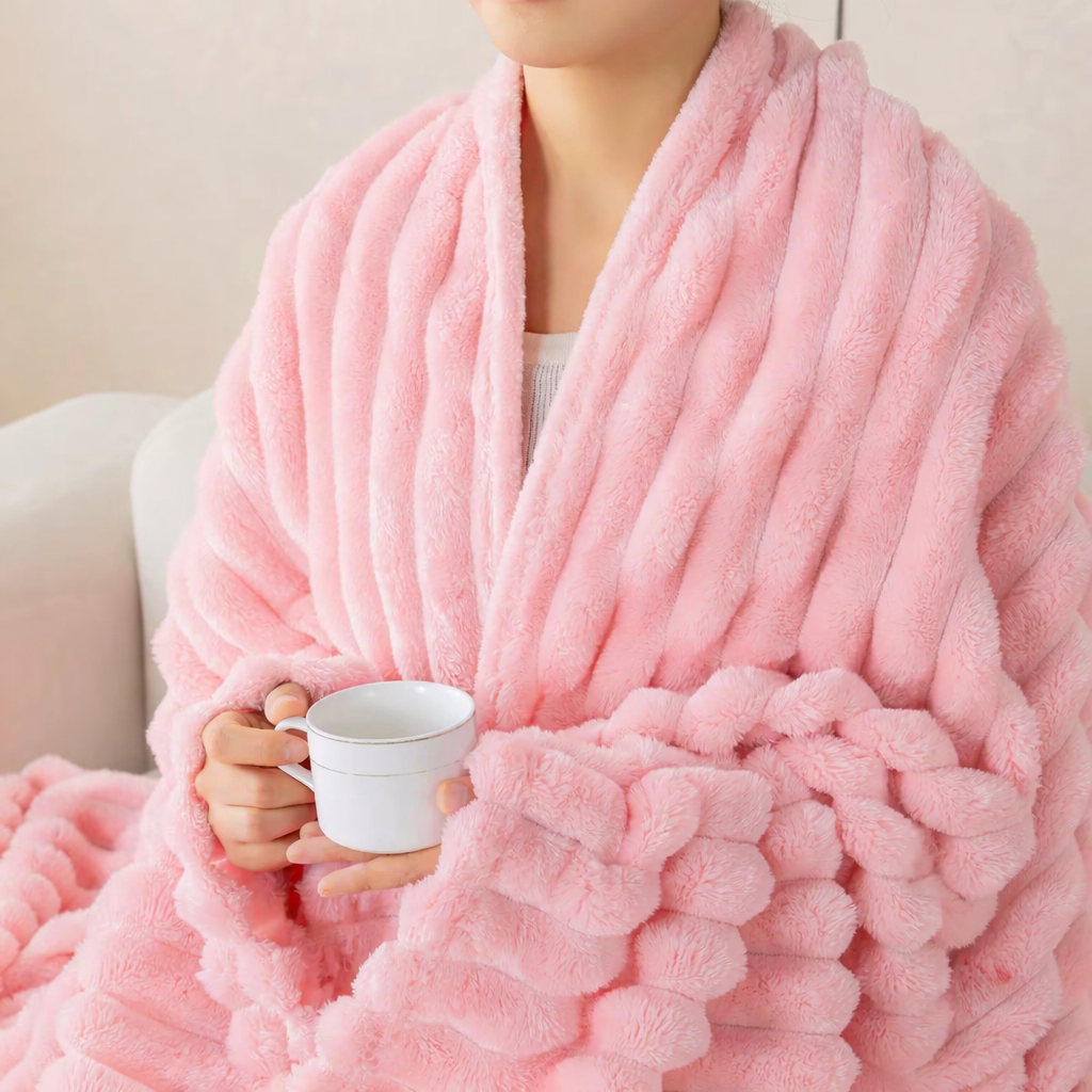 Textured Comfort Throw Blanket for Cozy Living Spaces