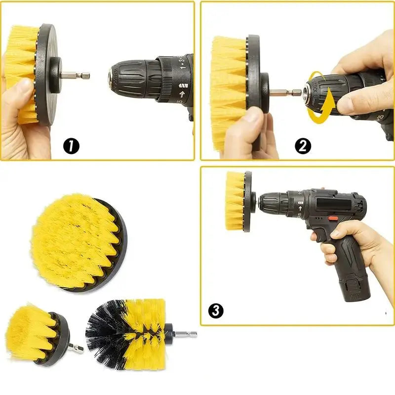 Tile and Grout Cleaning Brush Set – Ideal for Bathroom and Kitchen