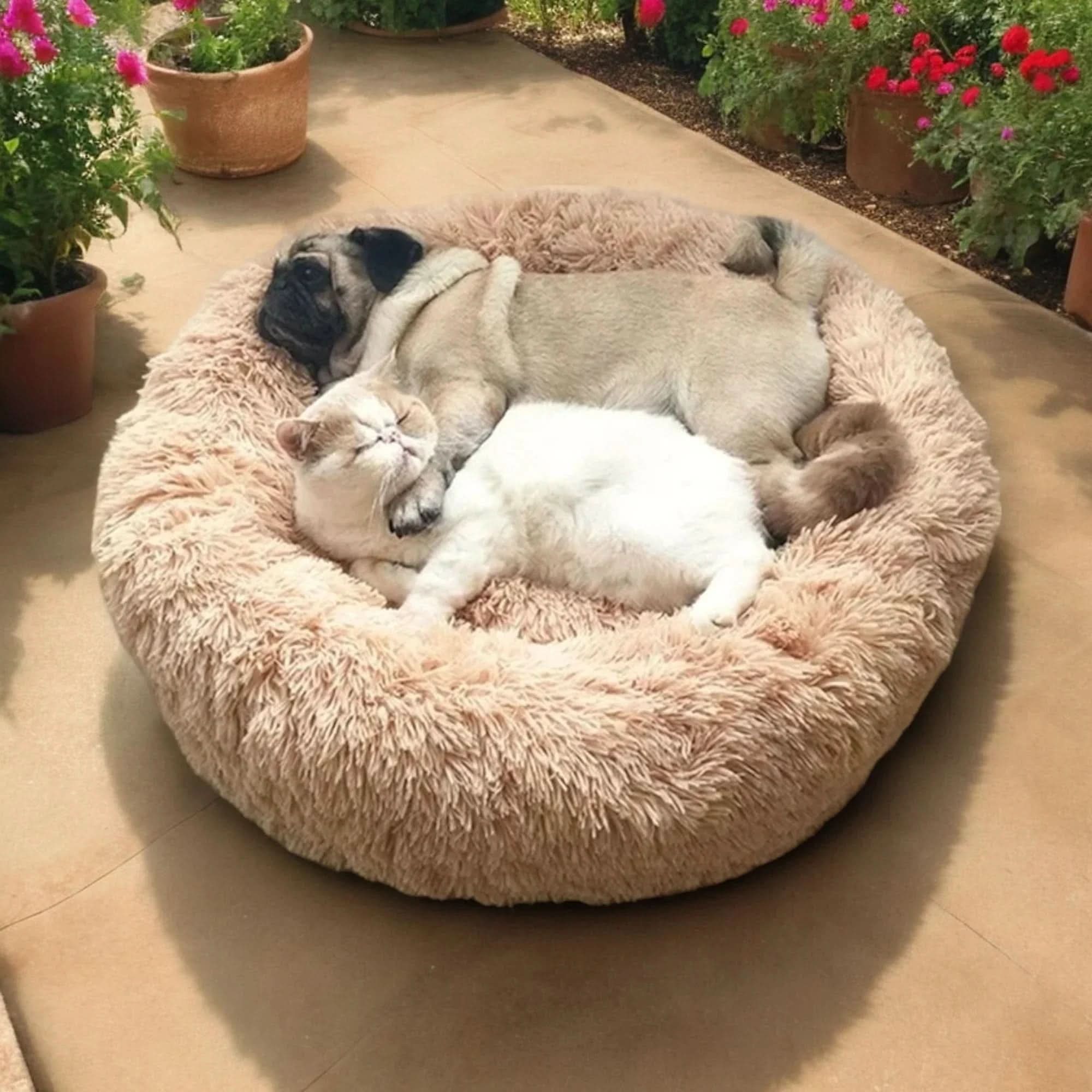 Cozy Plush Pet Bed for Warm and Comfortable Sleep