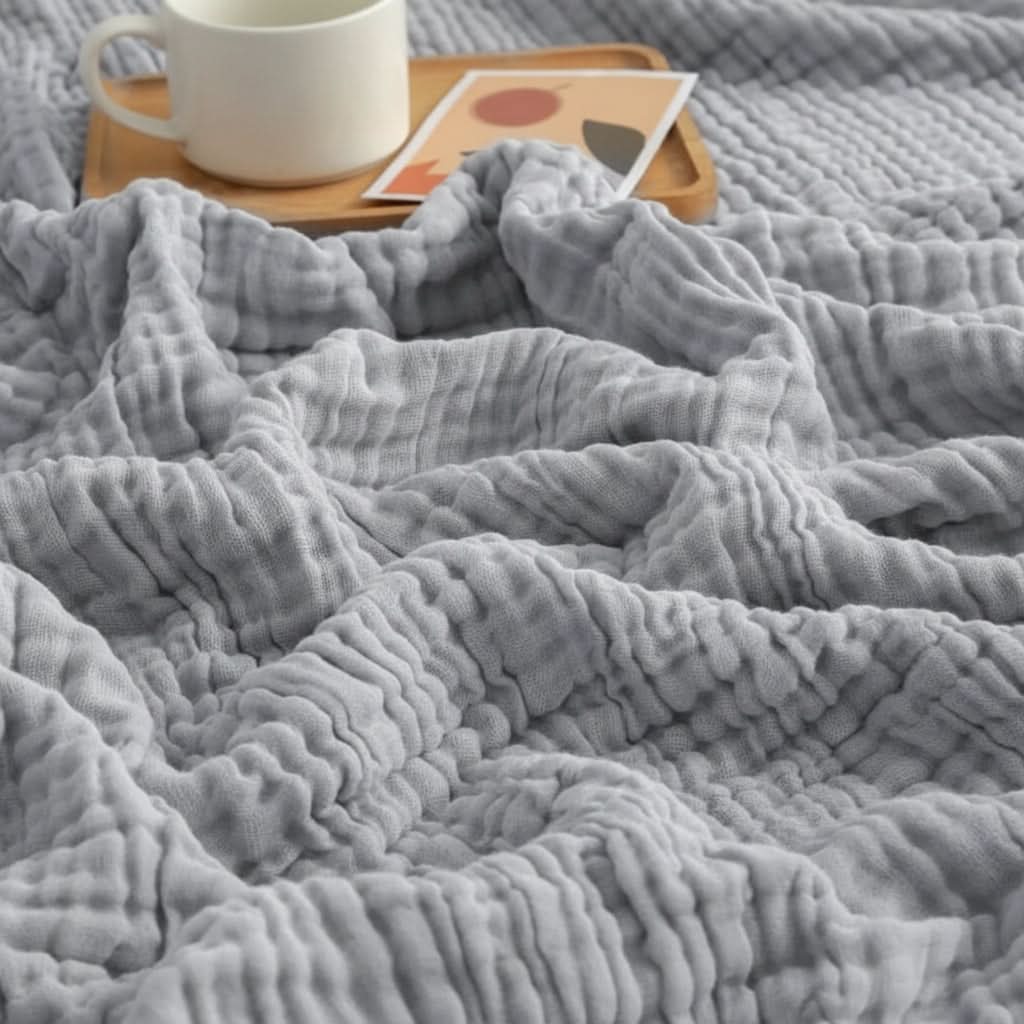 Four-Layer Cotton Blanket for Daily Comfort – Ultra-Soft Fabric