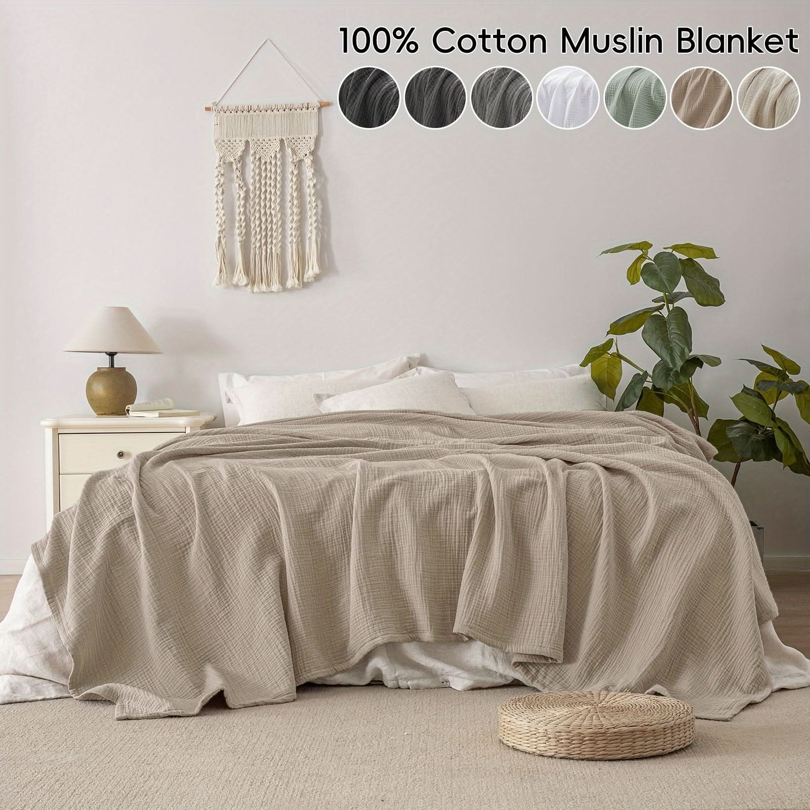 Four-Layer Cotton Blanket for Daily Comfort – Ultra-Soft Fabric