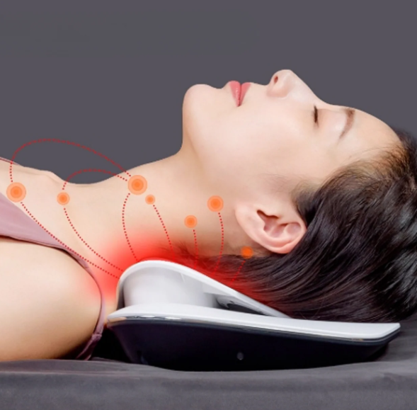 Heated EMS Red Light Neck Massager and Cervical Traction Device