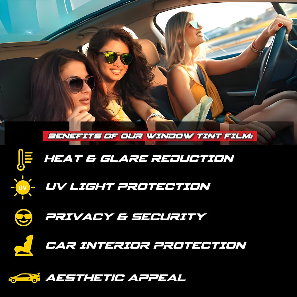 20ft Roll of Heat and Glare Reducing Window Tint Film for Cars