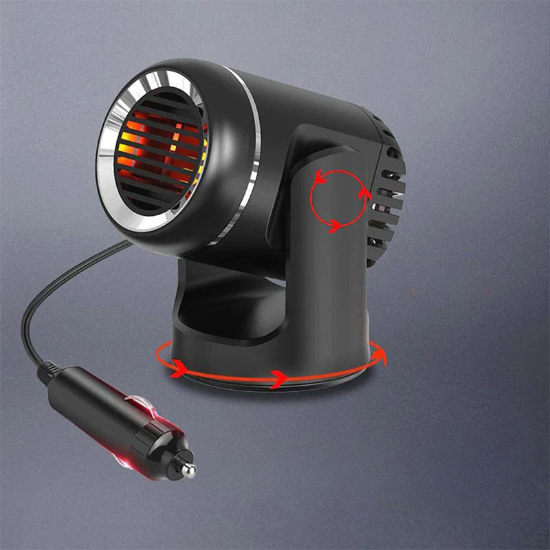 Compact 12V Vehicle Heater with 360-Degree Rotation