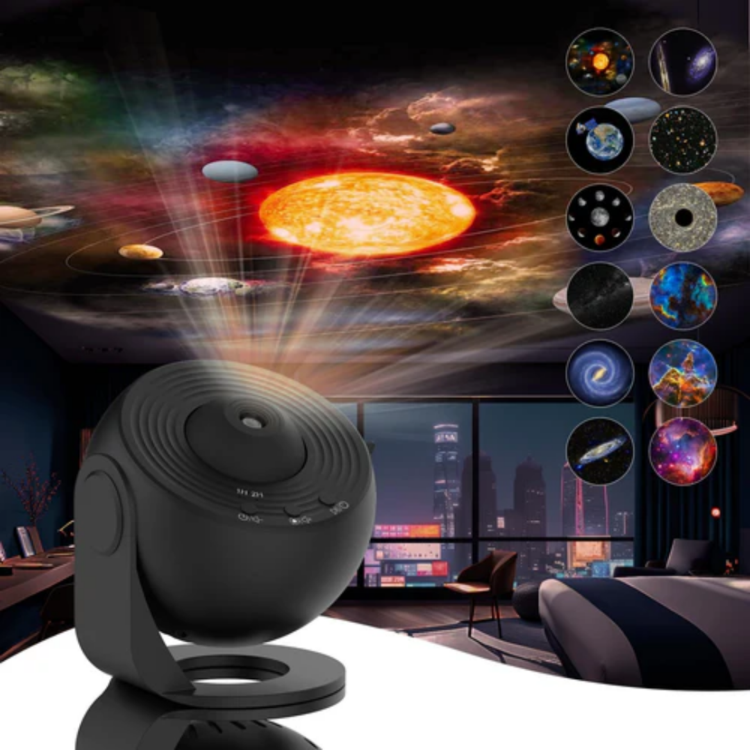 Starlit Serenity Projection Device with 360° Room Coverage