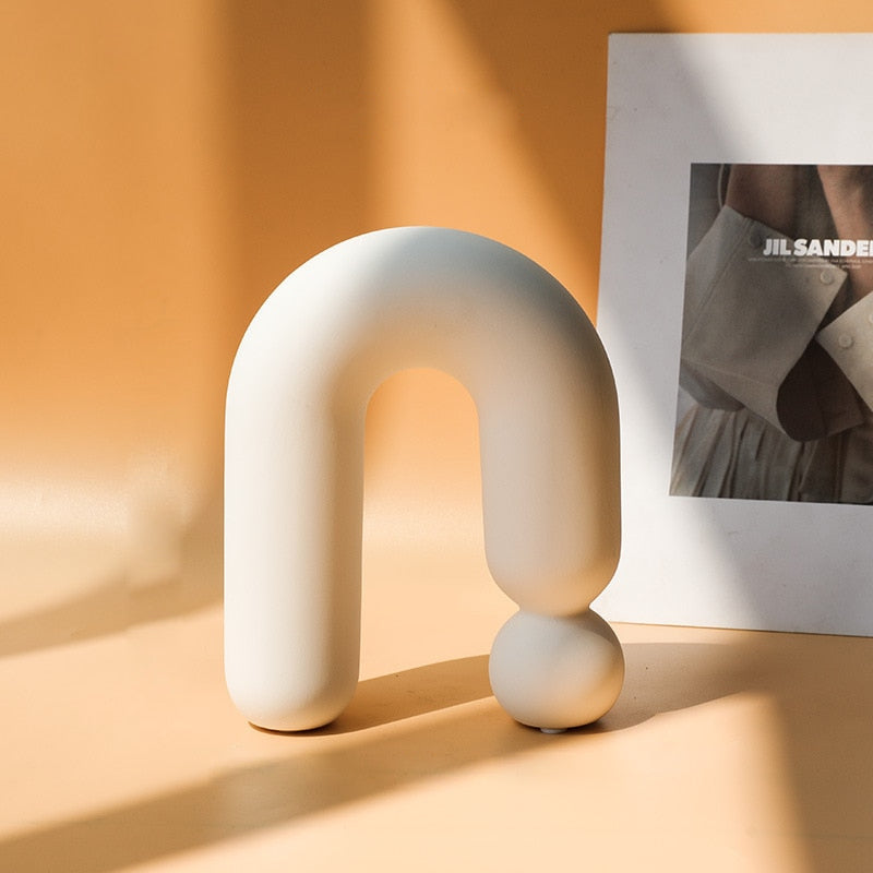 Elegant Porcelain Vase with Non-Slip Base for Home Decor