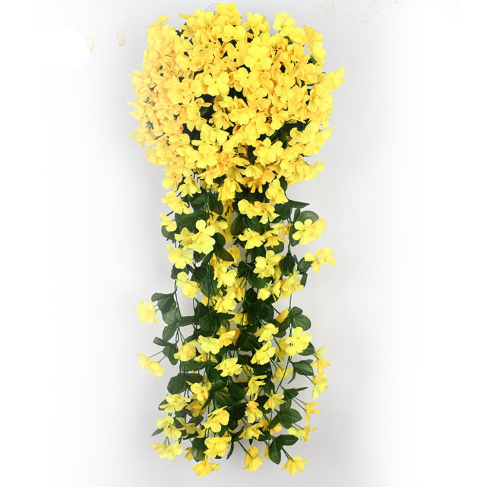Cascading Flower Arrangement – Artificial Orchid Hanging Planter