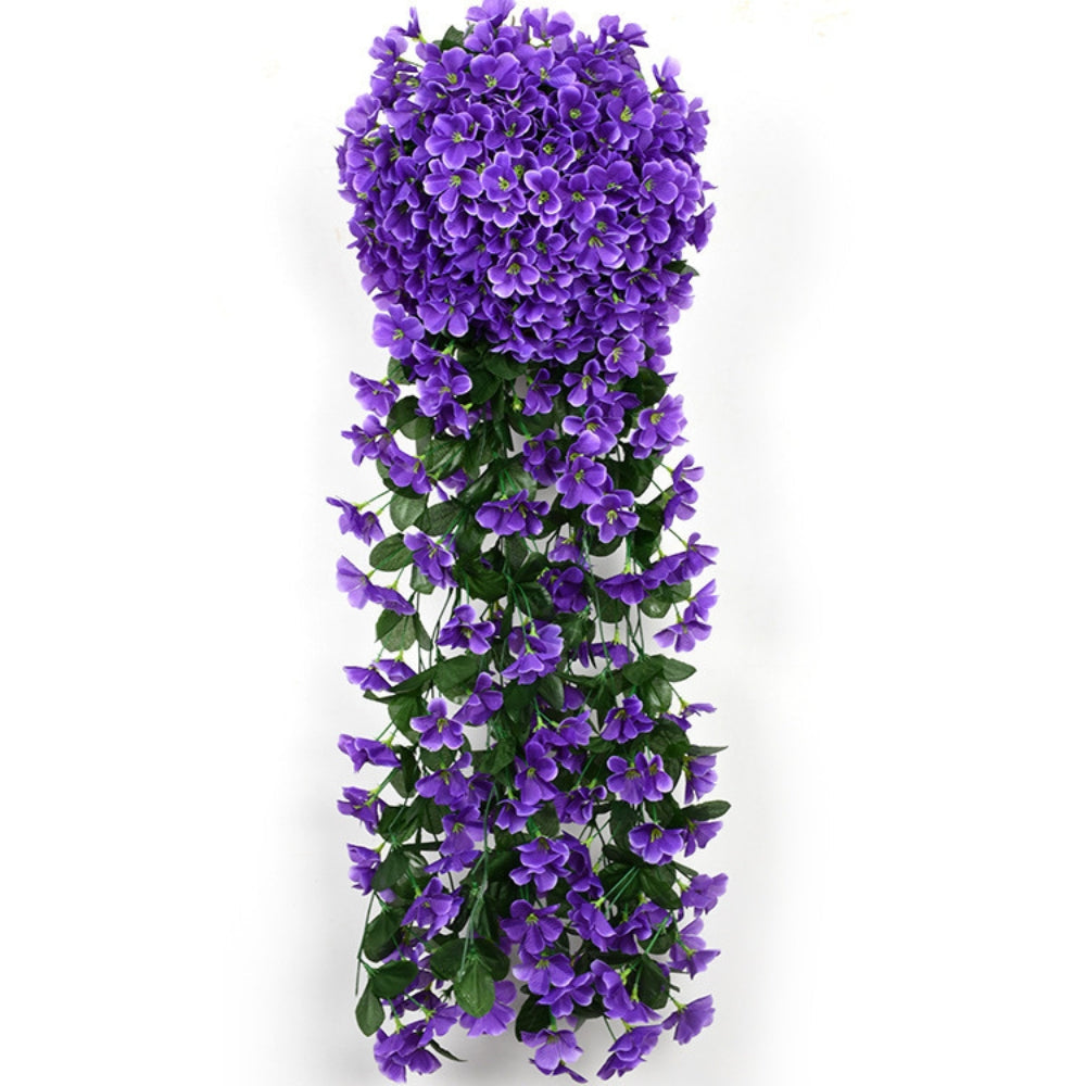 Cascading Flower Arrangement – Artificial Orchid Hanging Planter