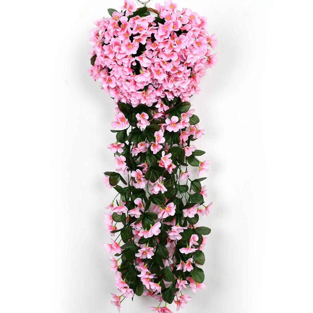 Cascading Flower Arrangement – Artificial Orchid Hanging Planter
