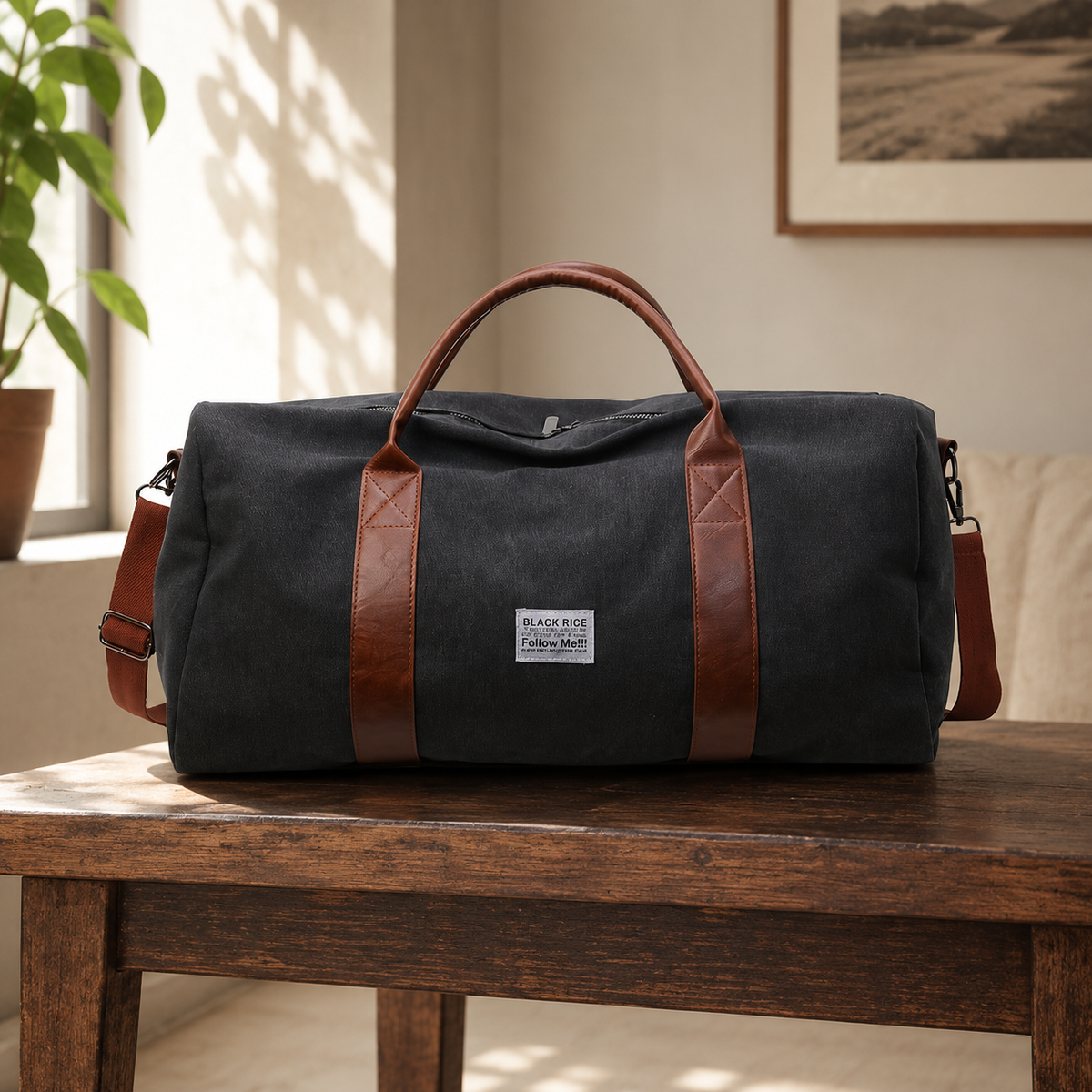 Spacious Vintage Duffel Bag for Travel and Gym – Durable Everyday Organizer