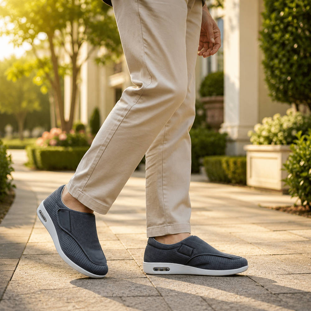 Cushioned Footwear for Sensitive Feet - Soft, Wide-Fit Shoes with Memory Foam