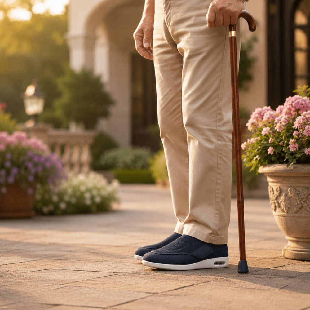 Cushioned Footwear for Sensitive Feet - Soft, Wide-Fit Shoes with Memory Foam