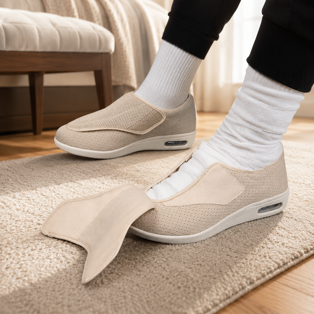 Cushioned Footwear for Sensitive Feet - Soft, Wide-Fit Shoes with Memory Foam