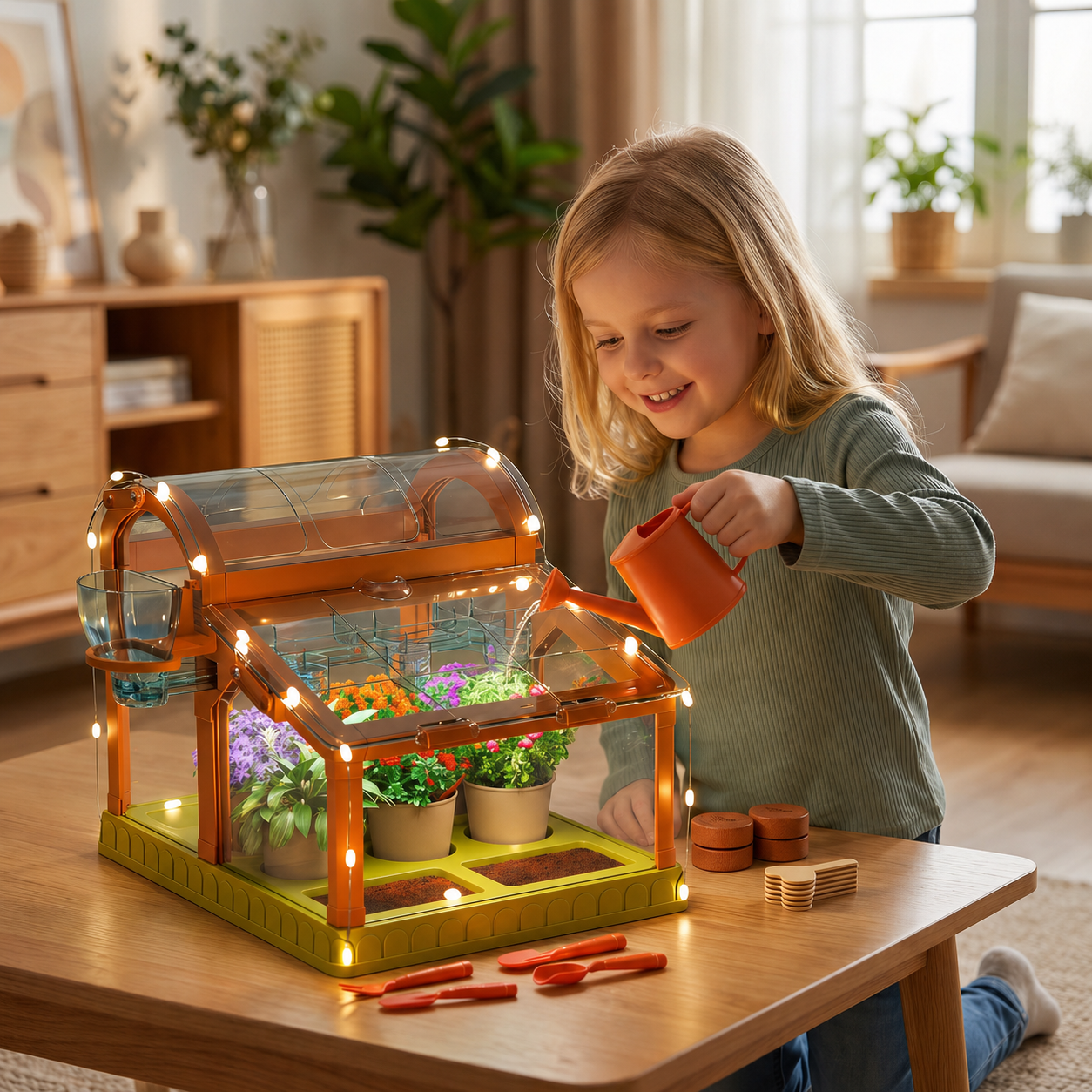 Indoor Plant Growing Kit for Kids – Greenhouse Learning Set