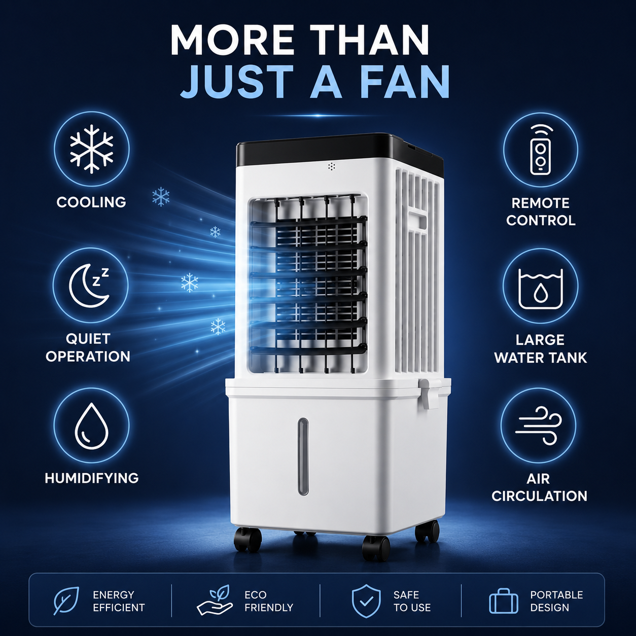 Portable 2-in-1 Air Cooler and Humidifier