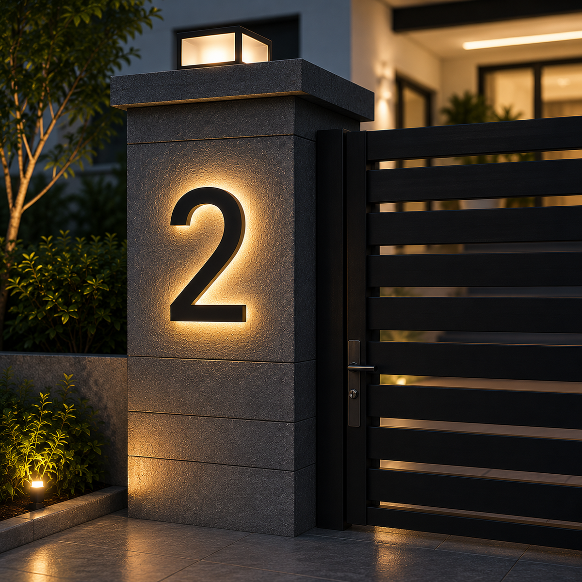 Weatherproof Address Lighted Numbers for Chic Entrances – Outdoor House Sign