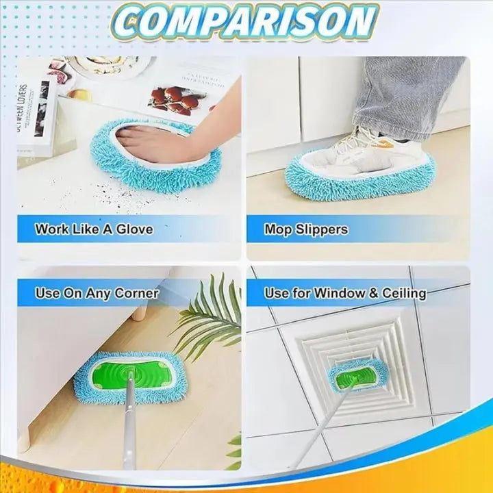 Set of 6 Floor Mop Cleaning Pads in Chenille Material