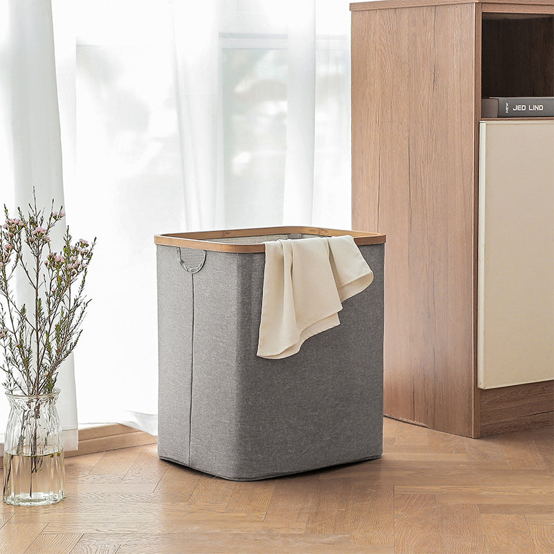Versatile Fabric Laundry Bin with Space-Saving Design
