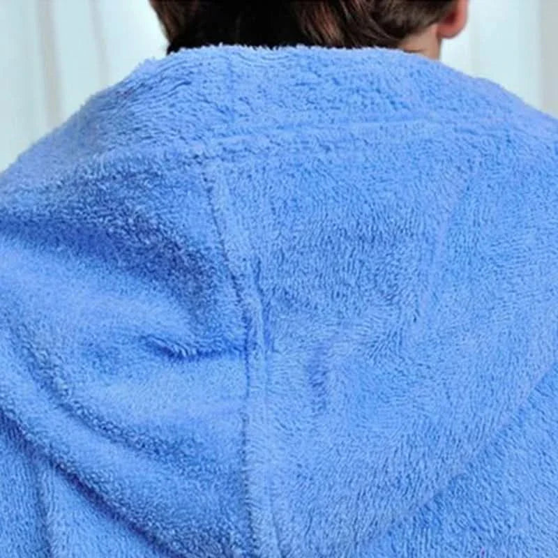 Hooded Cotton Bathrobe - Cozy Lounge Style