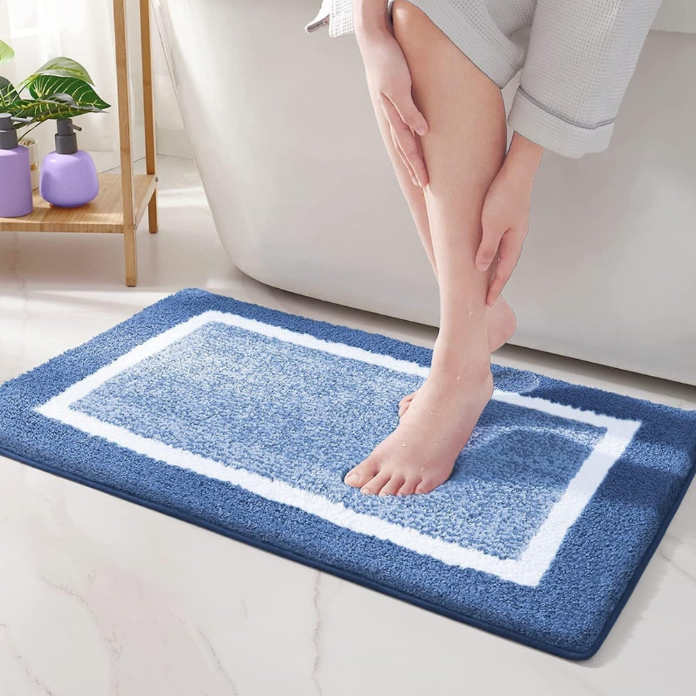 Quick-Dry Anti-Slip Bathroom Mat Made of Soft Microfiber