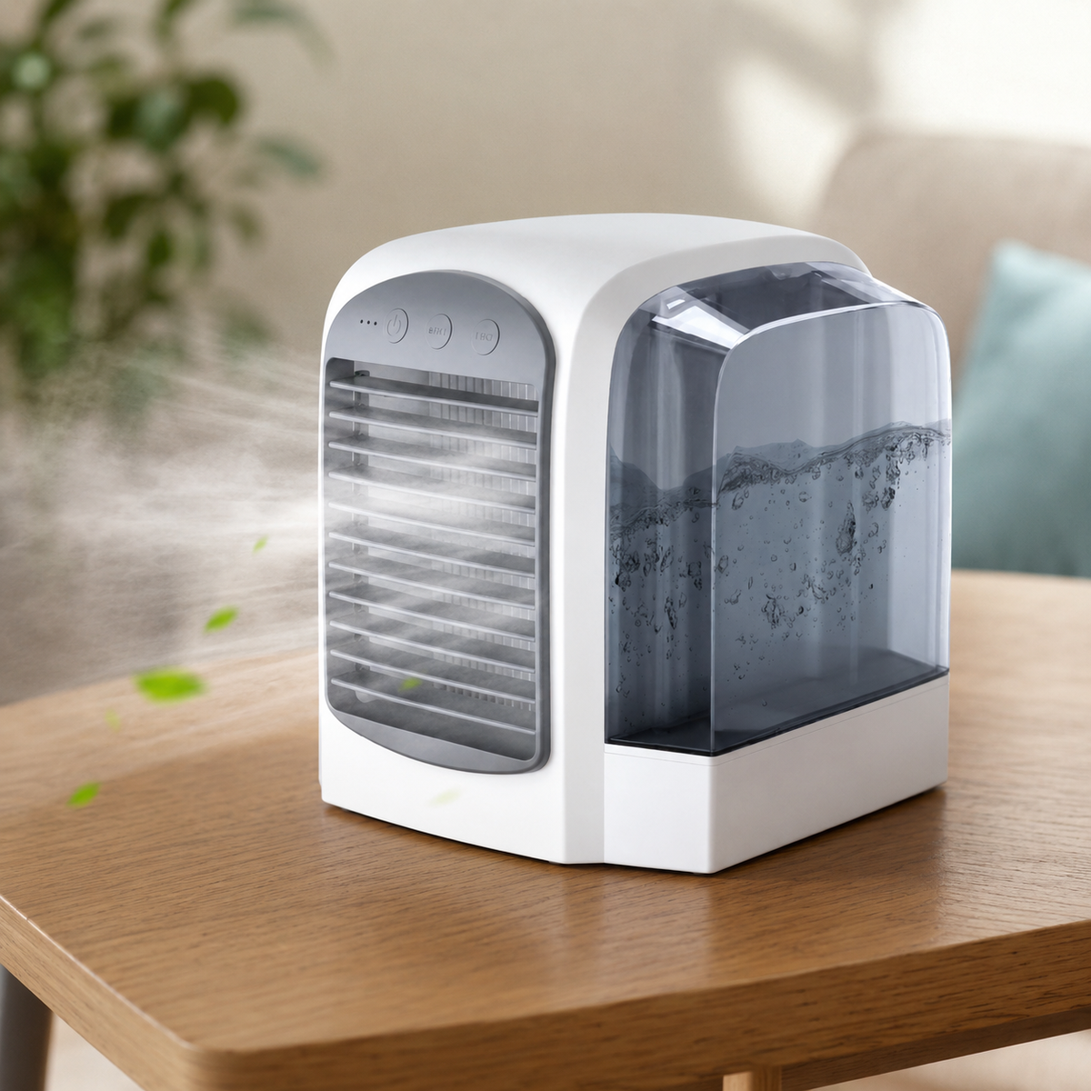 Portable Rechargeable Evaporative Air Cooler – Personal Water Fan with 3 Settings
