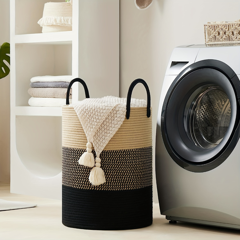 Extra Tall 58L Cotton Laundry Hamper – Weekly Storage Solution
