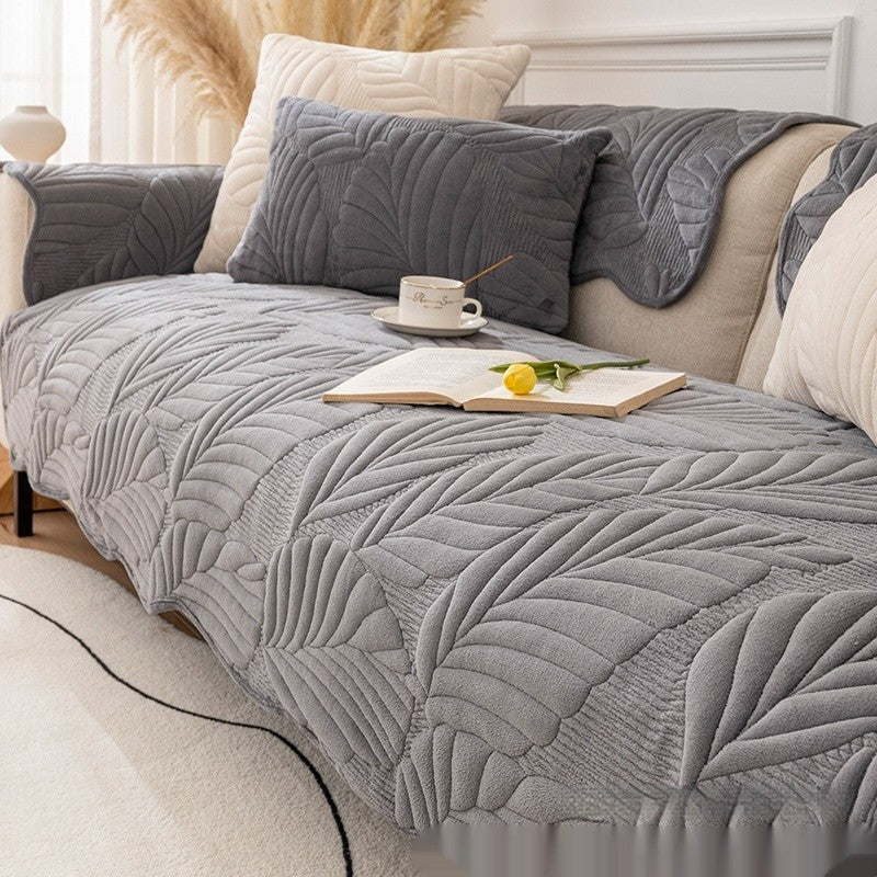 Plush Sofa Shield with Non-Slip Design for Wide Armrests