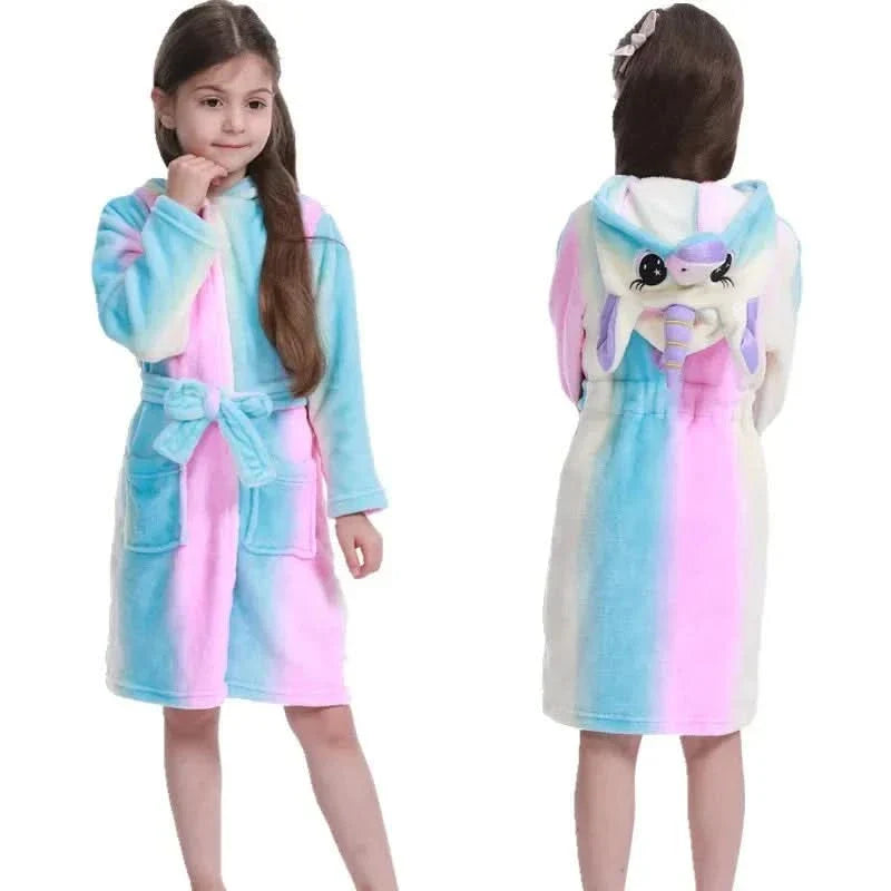 Hooded Flannel Robe for Kids – Soft and Cozy Design