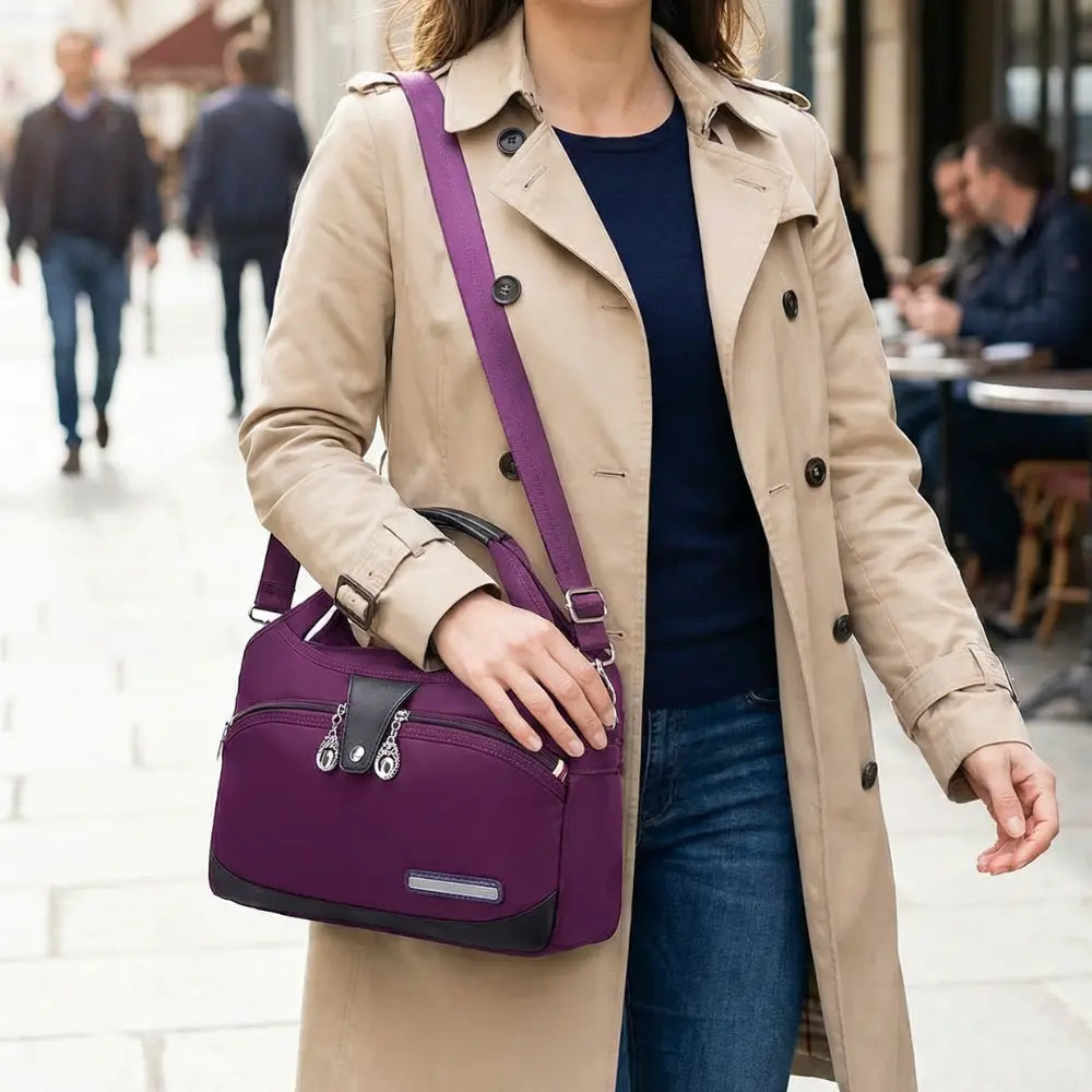 Shoulder Bag with 5 Pockets – Anti-Theft Design