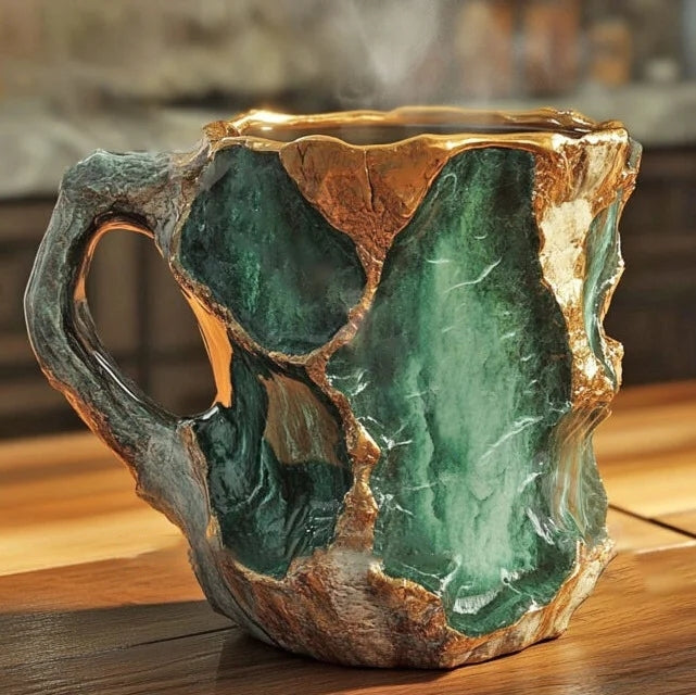 Mineral Crystal Coffee Mugs – Set of Glass Cups