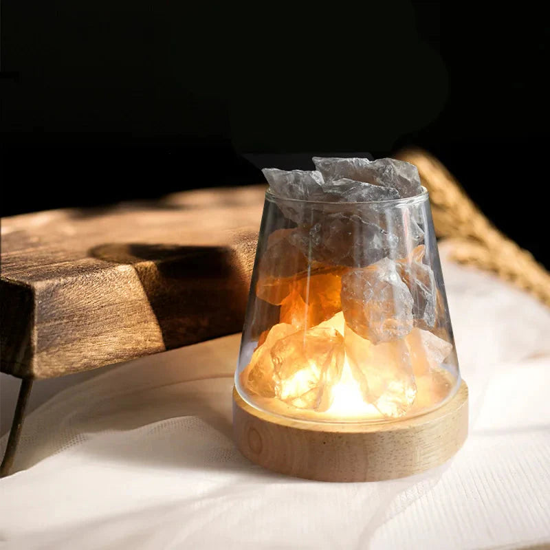 Salt Lamp from Himalayan Region with Diffuser and Rechargeable Battery