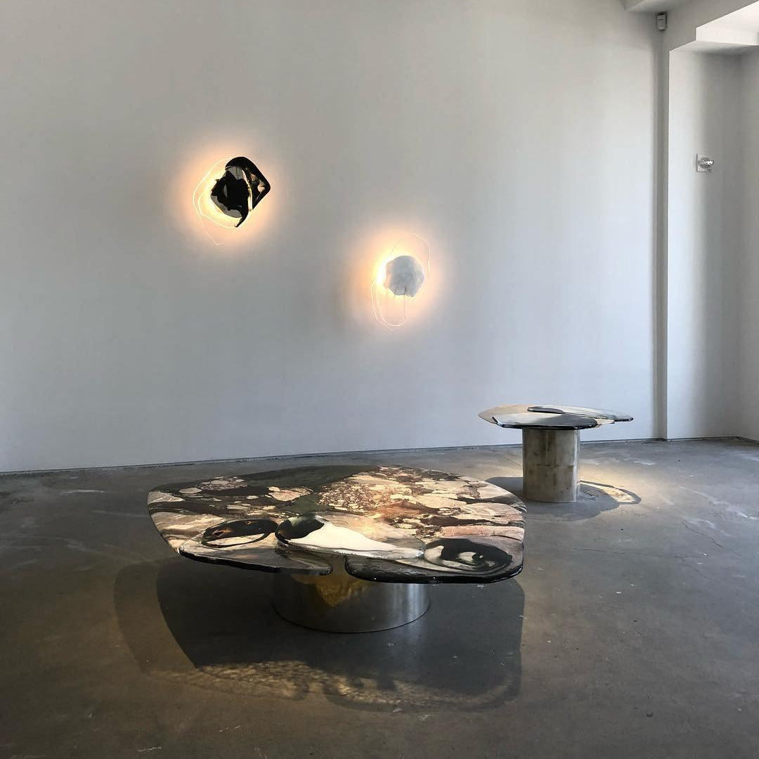 LED Wall Light Crafted from Molded Glass