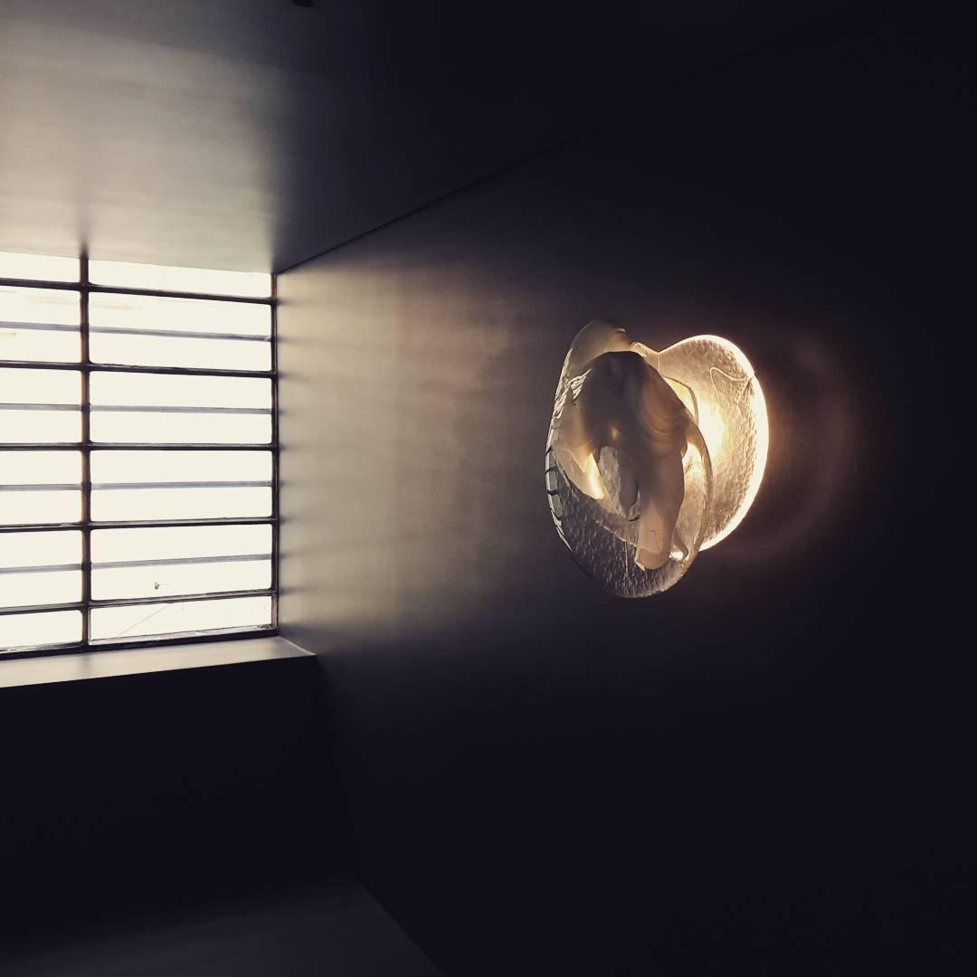 LED Wall Light Crafted from Molded Glass