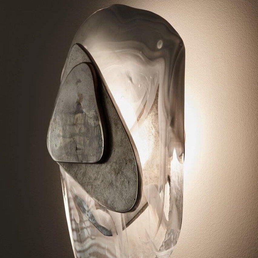 LED Wall Light Crafted from Molded Glass