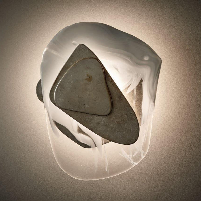 LED Wall Light Crafted from Molded Glass